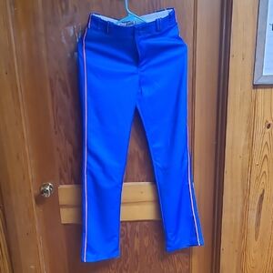 Vibrant Blue Kids Casual Pants with Orange Accents
